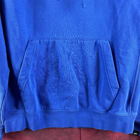 NIKE SPORTSWEAR "JUST DO IT" MEN'S PULLOVER HOODIE, BLUE, KANGAROO POCKETS, M - Picture 5 of 11